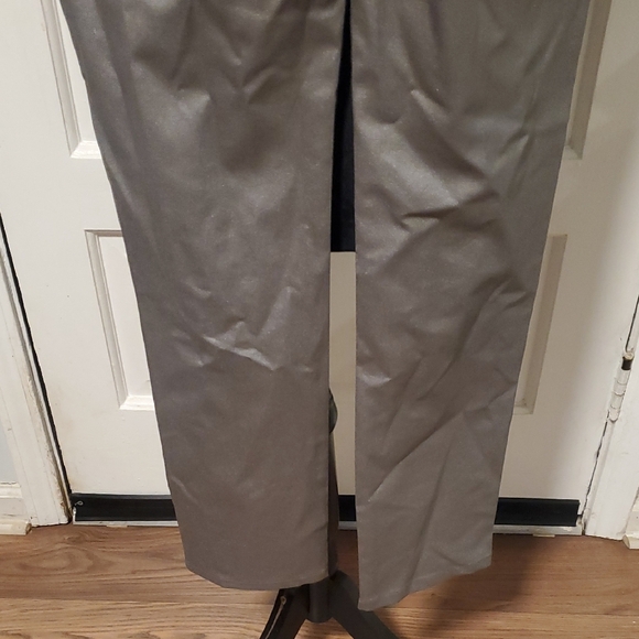 Lafayette 148 New York Shimmering Gray Straight Leg Pants - Picture 7 of 8